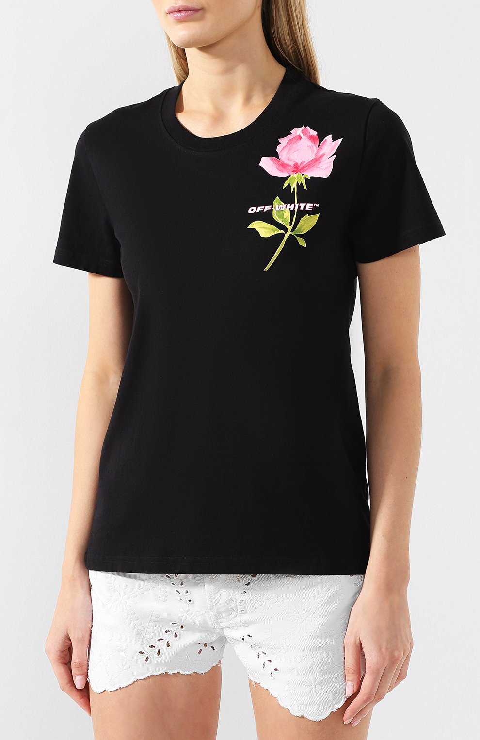 Хлопковая футболка OFF-WHITE, арт. 0WAA049S19B070601088, фото 3
