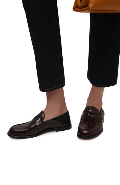 Кожаные пенни-лоферы LOEWE коричневого цвета по цене 78600 руб., арт. 453.29.237, фото 3 Кожаные пенни-лоферы LOEWE, арт. 453.29.237, фото 3