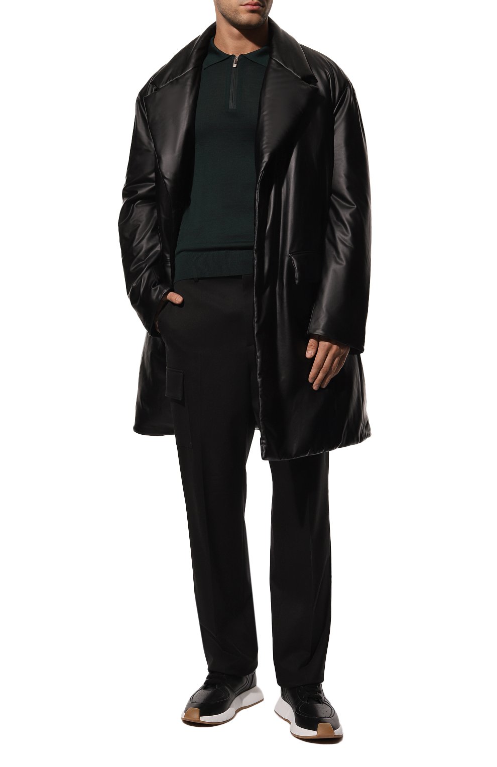 Шерстяное поло ANDREA CAMPAGNA темно-зеленого цвета по цене 53450 руб., арт. WU92-090A-FB00, фото 2 Шерстяное поло ANDREA CAMPAGNA, арт. WU92-090A-FB00, фото 2