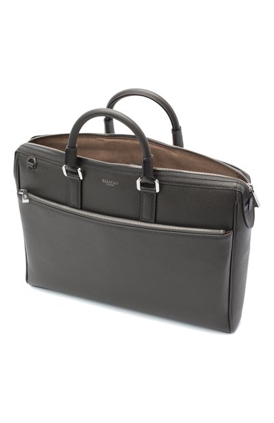 Кожаная сумка для ноутбука SERAPIAN серого цвета по цене 134000 руб., арт. SEV0LMLL6198M38B, фото 4 Кожаная сумка для ноутбука SERAPIAN, арт. SEV0LMLL6198M38B, фото 4