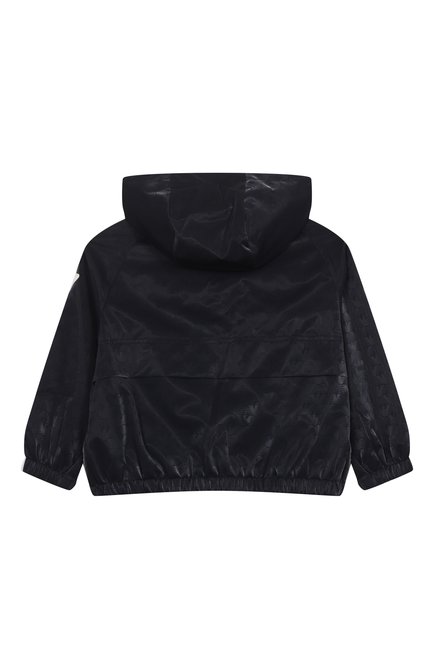 Детского ветровка EMPORIO ARMANI темно-синего цвета, арт. EB000198/AF13370 | Фото 2 (Драгоценные камни: Проставлено; Материал подклада: Синтетический материал; Материал внешний: Синтетический материал; Материал сплава: Проставлено; Рукава: Длинные)