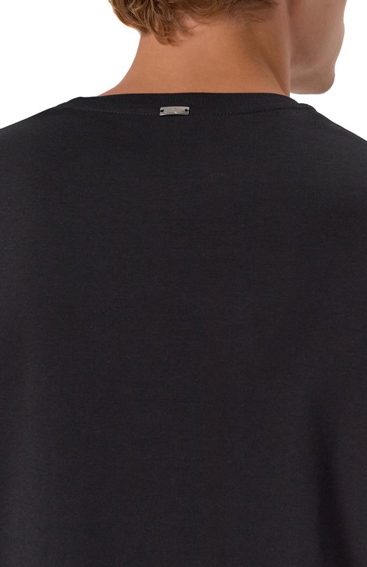 Хлопковая футболка Herno JG00031UR/52052 Чёрный  JG00031UR/52052 Фото 5