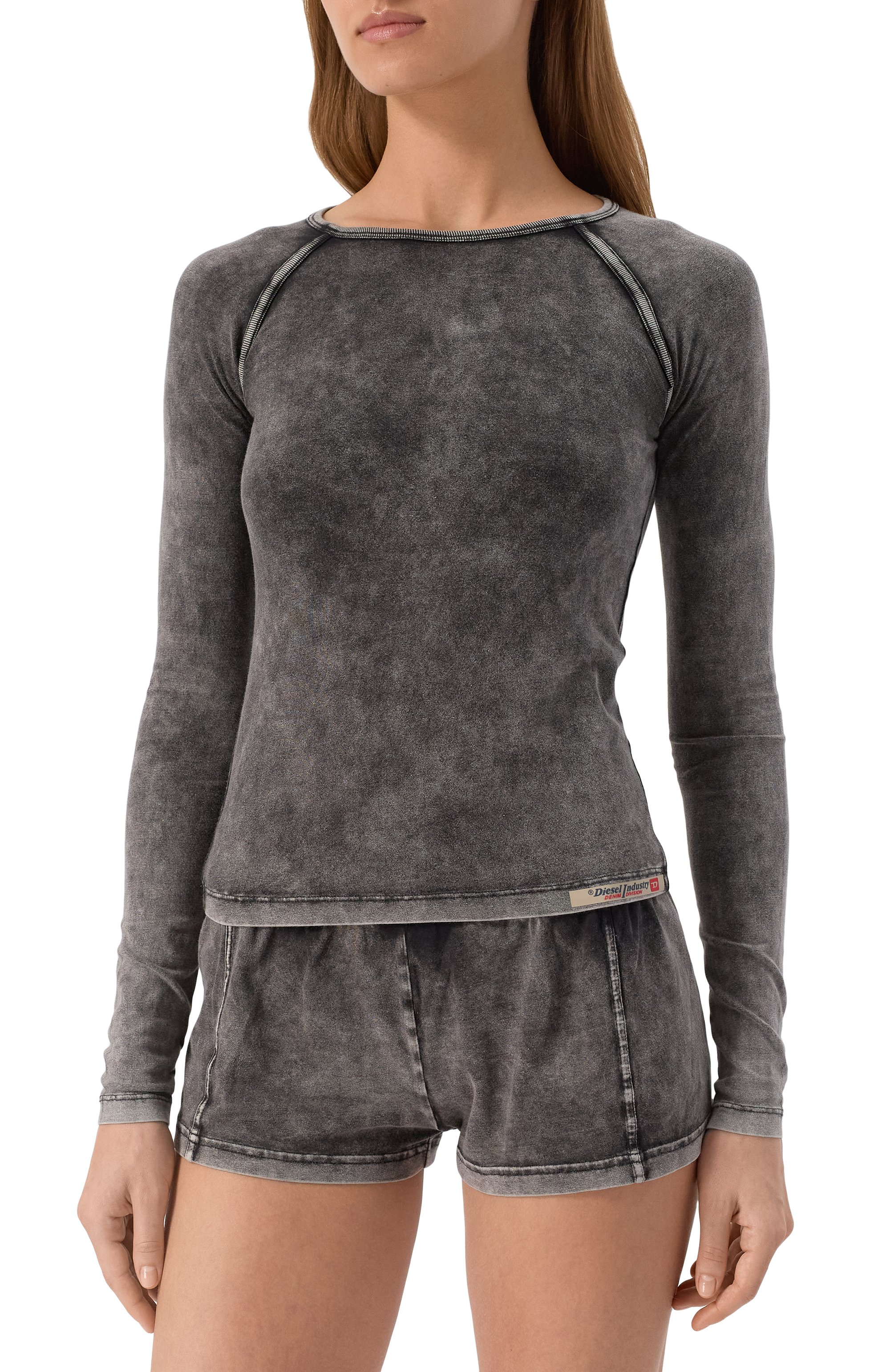 Хлопковый лонгслив DIESEL, арт. A17544/0SHAN, фото 3