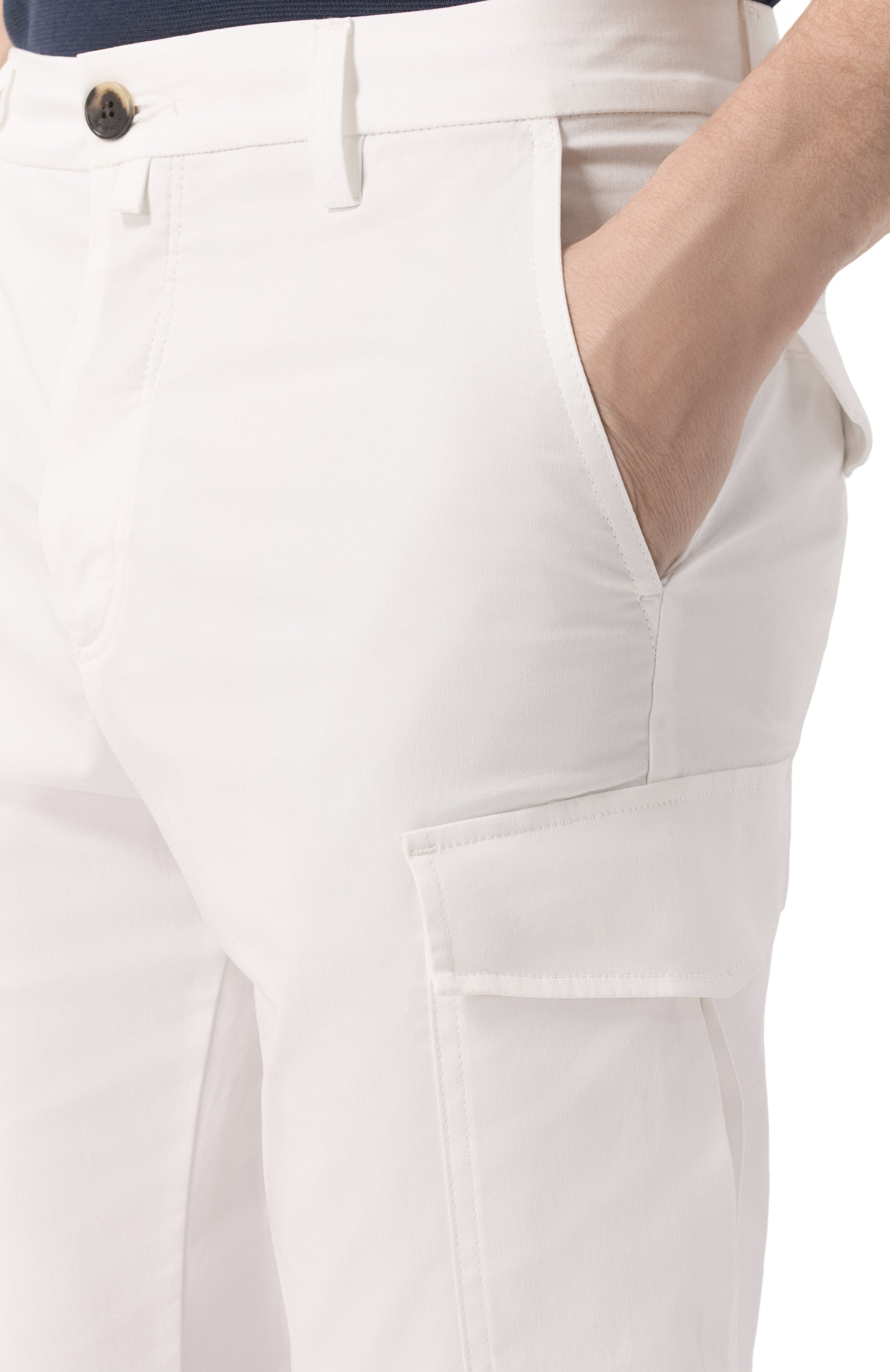 Хлопковые брюки-карго JACOB COHEN белого цвета по цене 77650 руб., арт. 25E P/JUM_PT029 001 S4276 RW, фото 5 Хлопковые брюки-карго JACOB COHEN, арт. 25E P/JUM_PT029 001 S4276 RW, фото 5