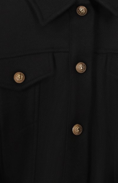 Шерстяная куртка BALMAIN черного цвета по цене 85100 руб., арт. BX2A87, фото 3 Шерстяная куртка BALMAIN, арт. BX2A87, фото 3