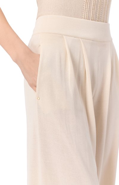 Брюки из шелка и вискозы FREEAGE молочного цвета по цене 97900 руб., арт. S25.PT089.6070.111, фото 5 Брюки из шелка и вискозы FREEAGE, арт. S25.PT089.6070.111, фото 5