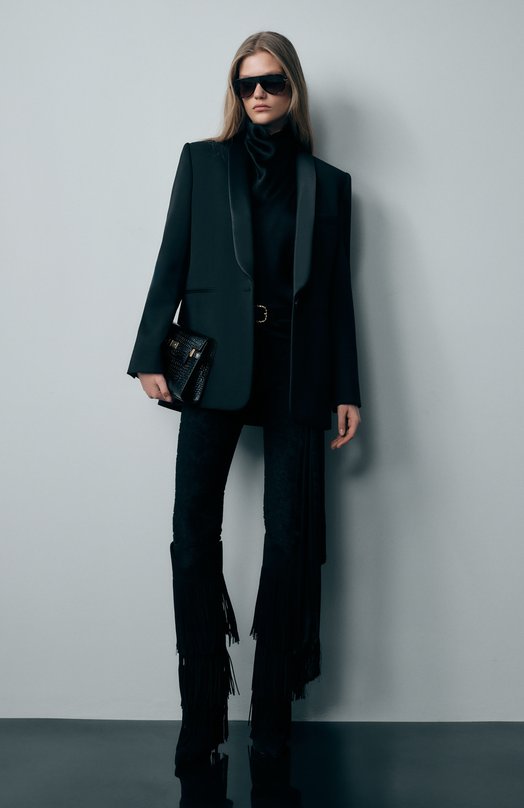 Шерстяной жакет Chloé CH25AVE55067 Чёрный  CH25AVE55067 Фото 6