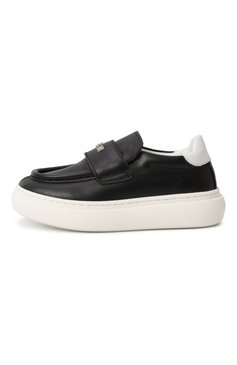 Детские кожаные слипоны MSGM KIDS черного цвета, арт. 79835/VAR2/28-35 | Фото 2 (Материал сплава: Проставлено; Материал внутренний: Натуральная кожа; Материал внешний: Натуральная кожа; Нос: Не проставлено)