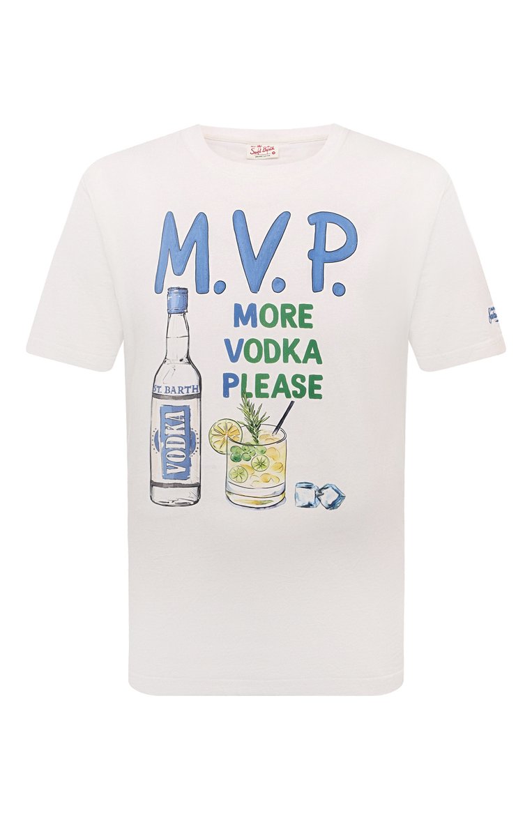 Мужская хлопковая футболка MC2 SAINT BARTH белого цвета, арт. STBM TSHIRT MAN/TSHM001/02203B | Фото 1 (Длина (для топов): Стандартные; Материал внешний: Хлопок; Рукава: Короткие; Принт: С принтом; Стили: Кэжуэл; Кросс-КТ: Пляж, Джерси; Мужское Кросс-КТ: Футболка-одежда)