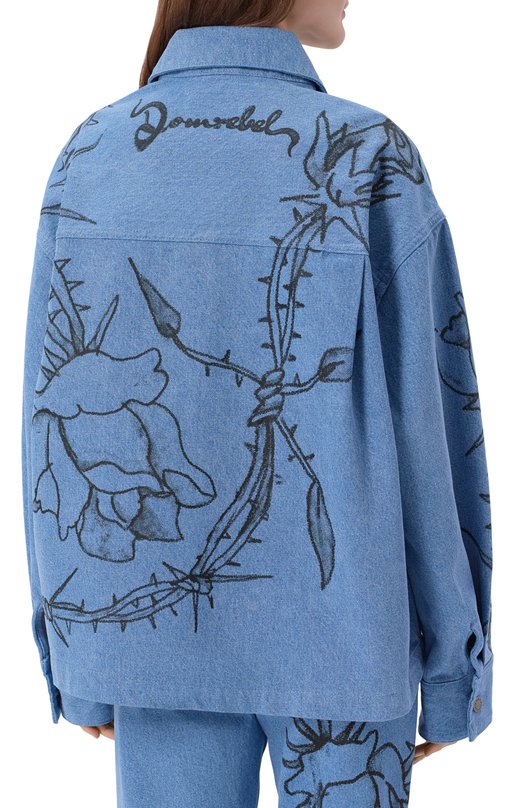 Джинсовая куртка Inked DOMREBEL INKED JEAN/JACKET Голубой  INKED JEAN/JACKET Фото 4