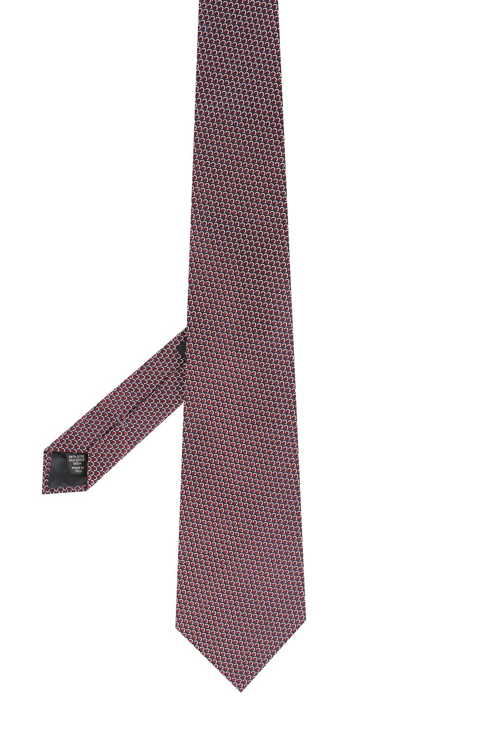 Шелковый галстук с узором ZEGNA красного цвета по цене 18350 руб., арт. Z3E26/1XW, фото 2 Шелковый галстук с узором ZEGNA, арт. Z3E26/1XW, фото 2