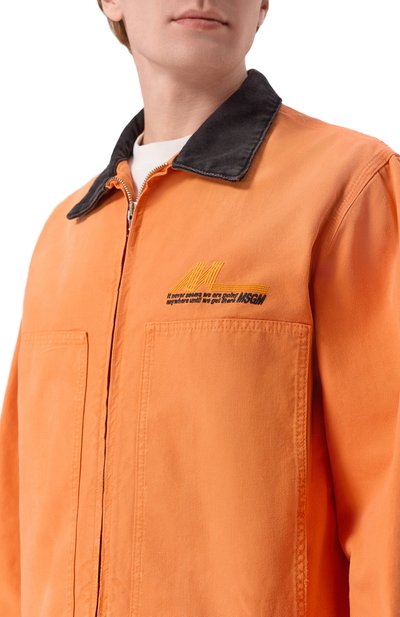 Хлопковая куртка-рубашка MSGM, арт. 4040MH231T/267089, фото 5