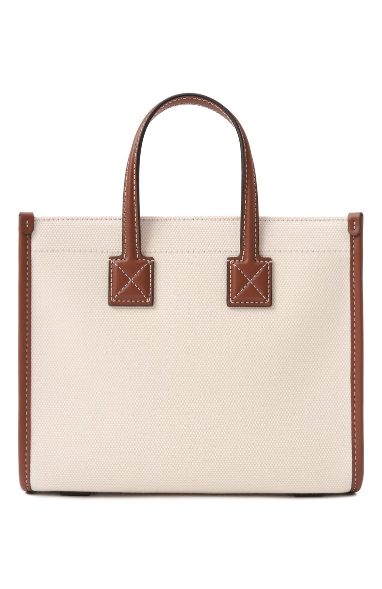 Женская сумка freya mini BURBERRY кремового цвета, арт. 8044143 | Фото 6 (Материал: Текстиль; Ремень/цепочка: На ремешке; Размер: mini)