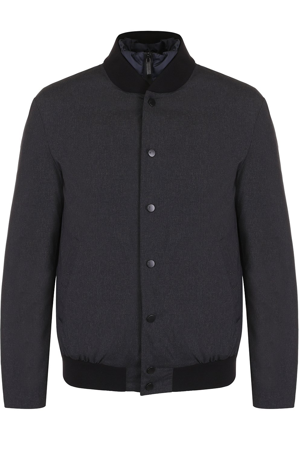 Бомбер на кнопках с пуховой подстежкой GIORGIO ARMANI, арт. ZSR52W/ZSW03, фото 1