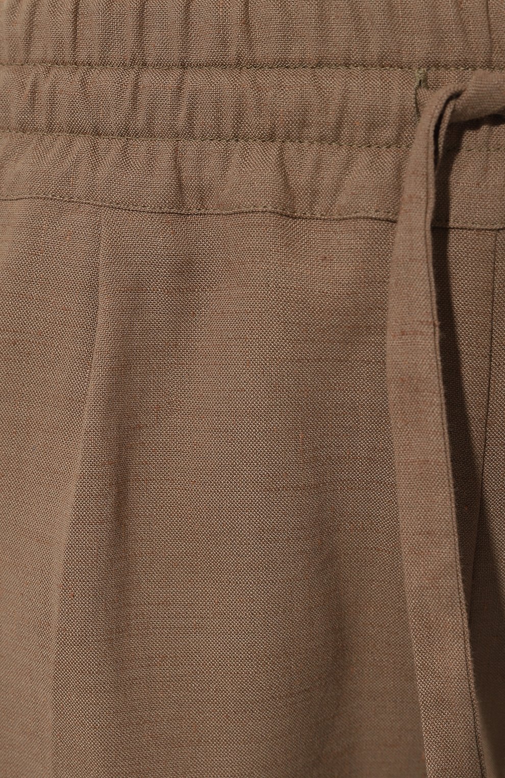 Брюки изо льна и вискозы KITON темно-бежевого цвета по цене 85700 руб., арт. D48122K09T84, фото 5 Брюки изо льна и вискозы KITON, арт. D48122K09T84, фото 5