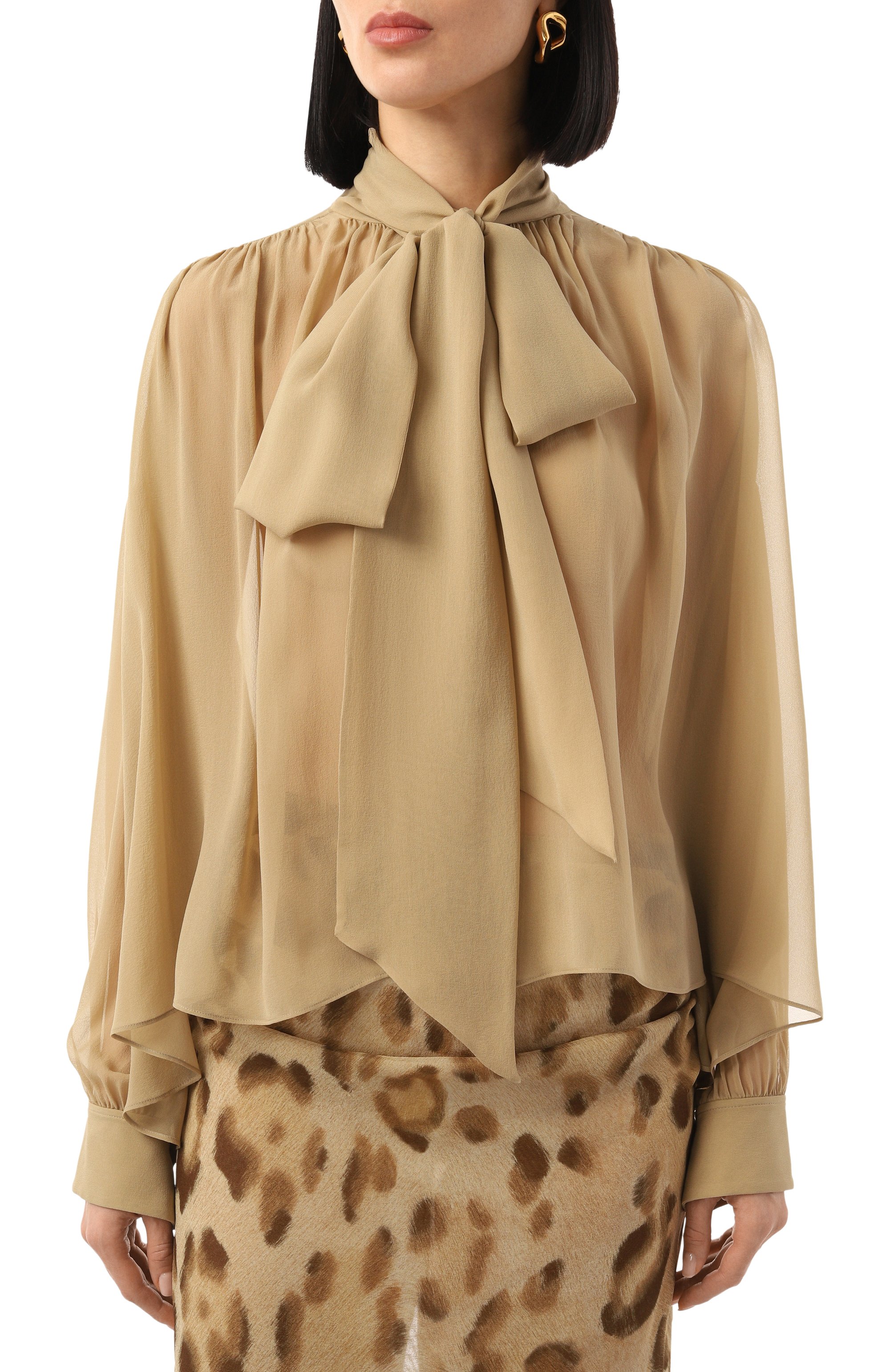 Шелковая блузка CHLOÉ, арт. CHC24WHT14123, фото 3