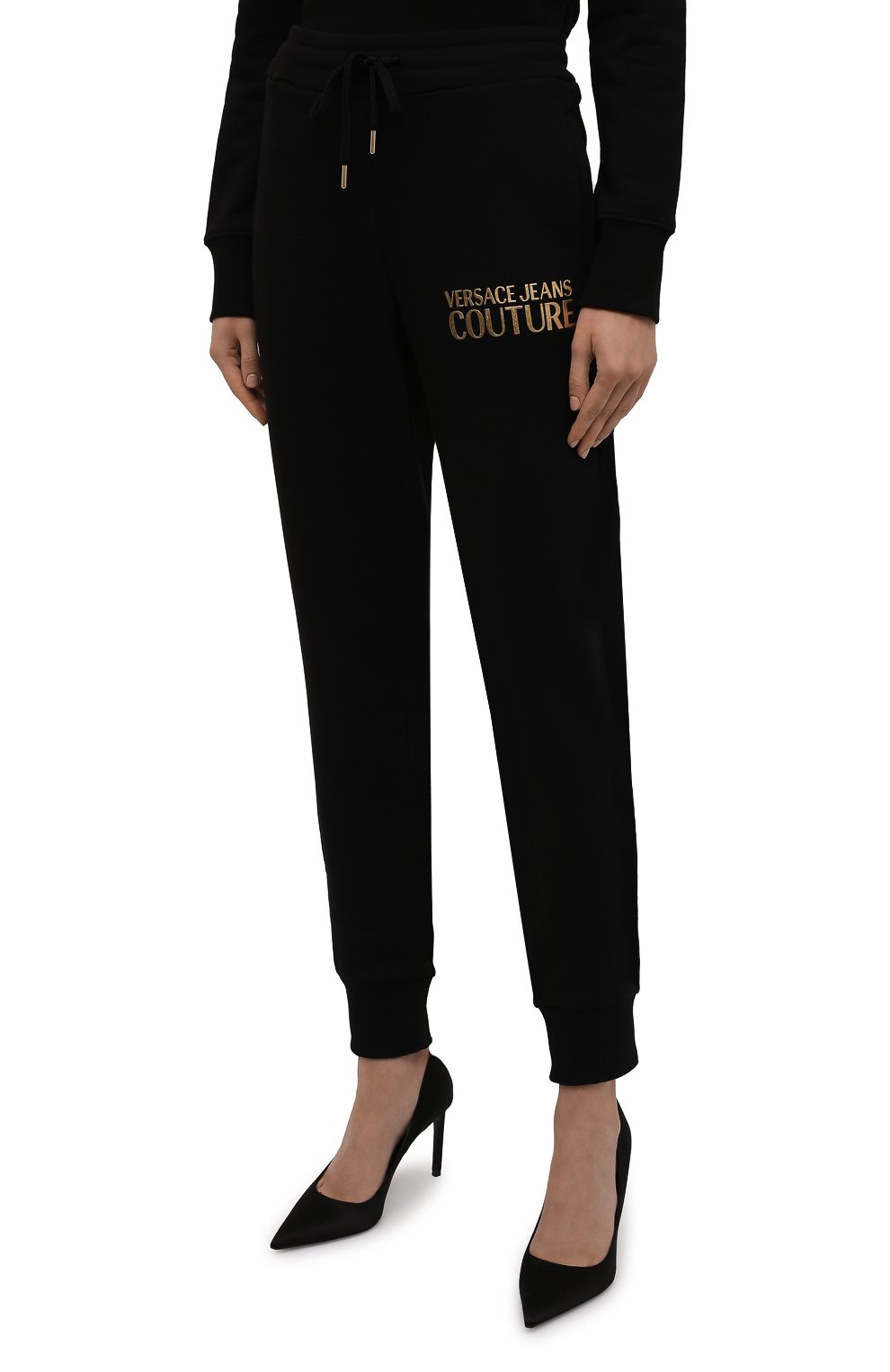 Хлопковые джоггеры VERSACE JEANS COUTURE, арт. 71HAAT04-71DP310 L0G0 F0IL S C0TT0N/CF00T, фото 3