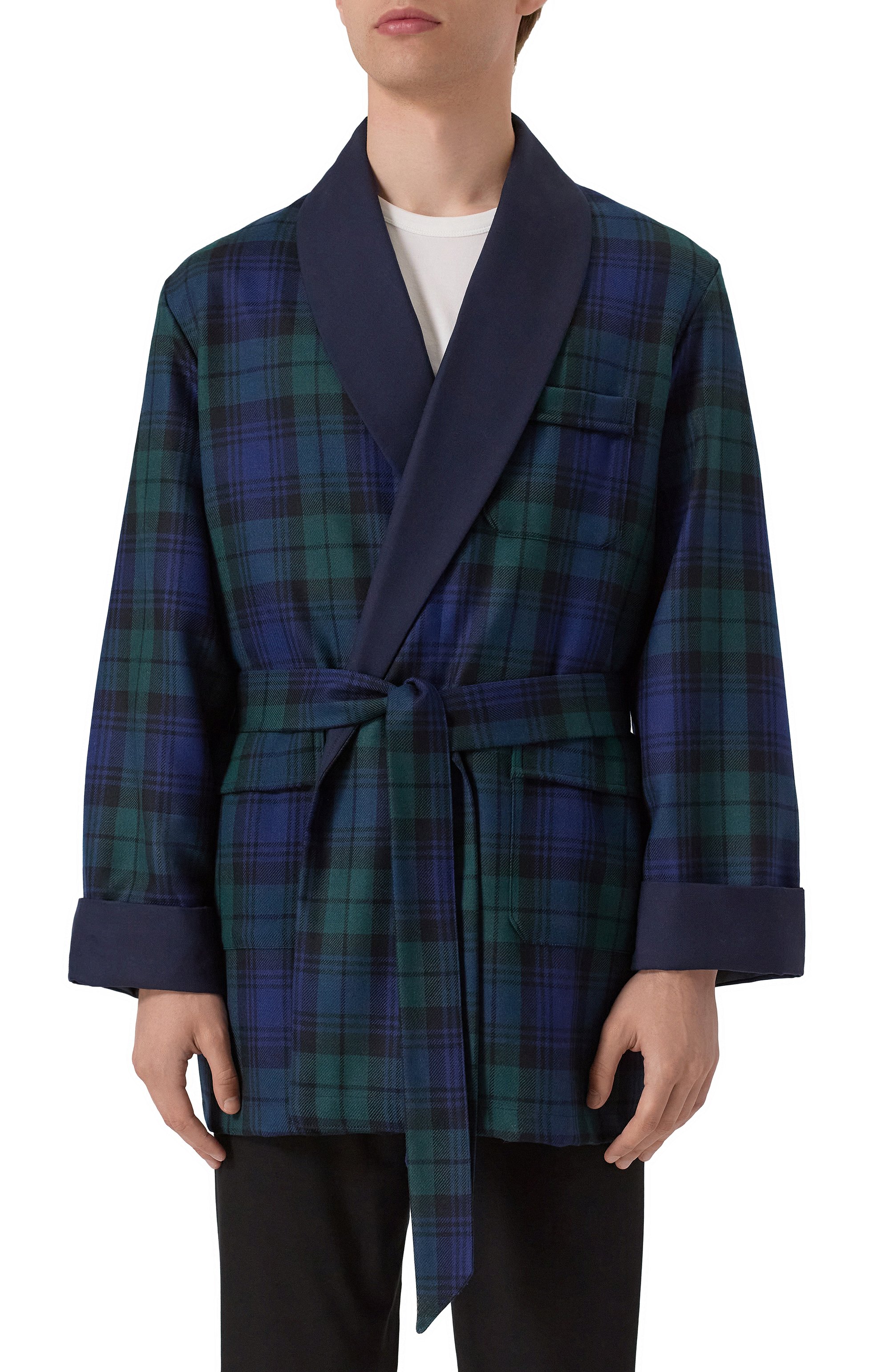 Шерстяной халат DEREK ROSE, арт. 5550/TART001, фото 3