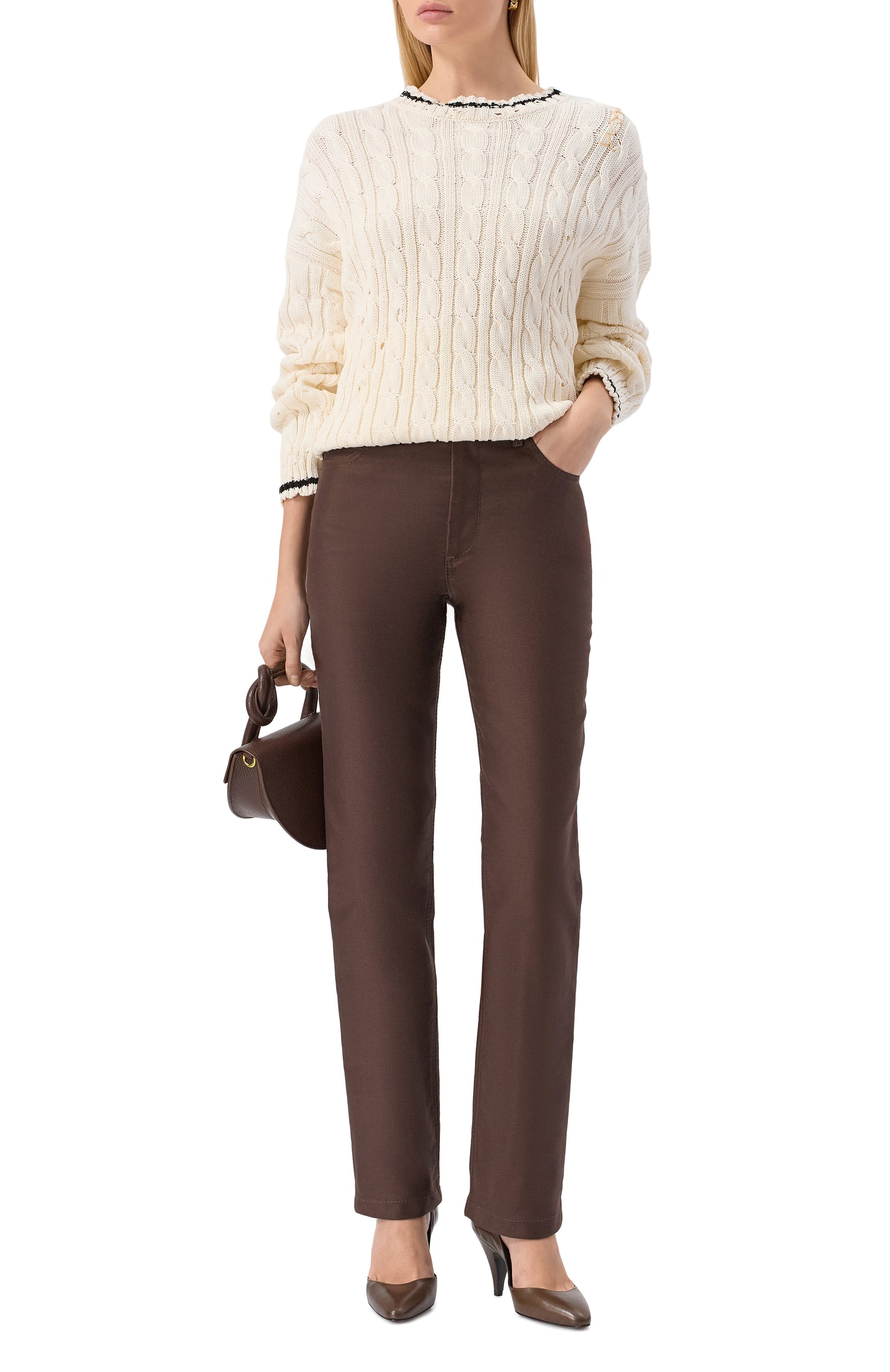 Хлопковые брюки MARNI, арт. PUMU0273A0/TCY36, фото 2