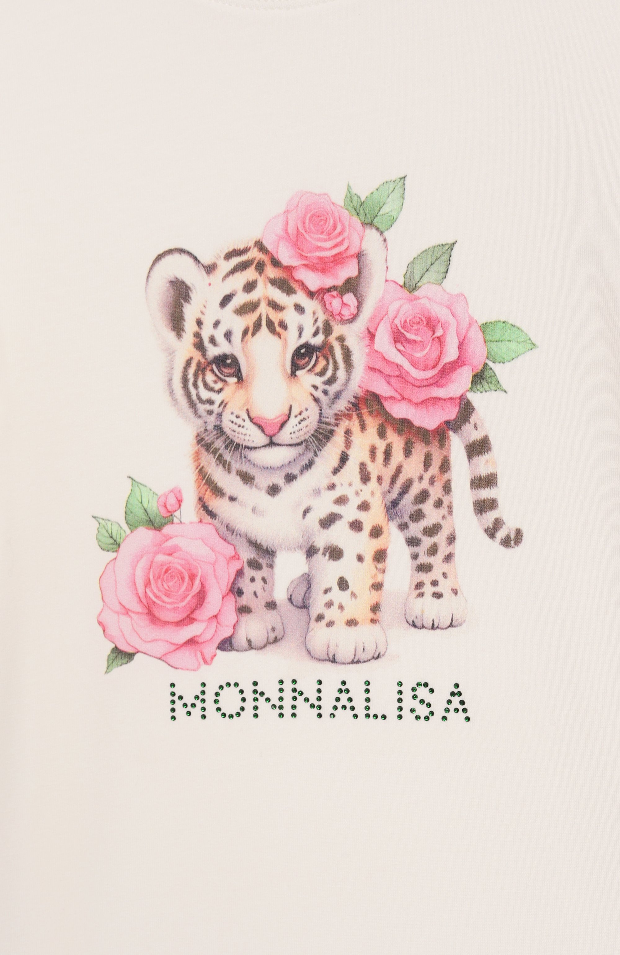 Хлопковый лонгслив MONNALISA, арт. 11F627, фото 3