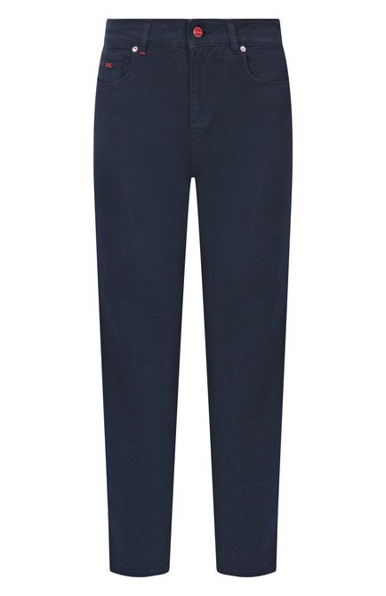 Женские джинсы KITON темно-синего цвета, арт. DJ54101K0928F05 | Фото 1 (Драгоценные камни: Проставлено; Материал внешний: Хлопок; Материал сплава: Проставлено; Длина (брюки, джинсы): Стандартные)