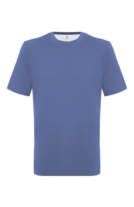 Хлопковая футболка Brunello Cucinelli M0B131308 Синий M0B131308