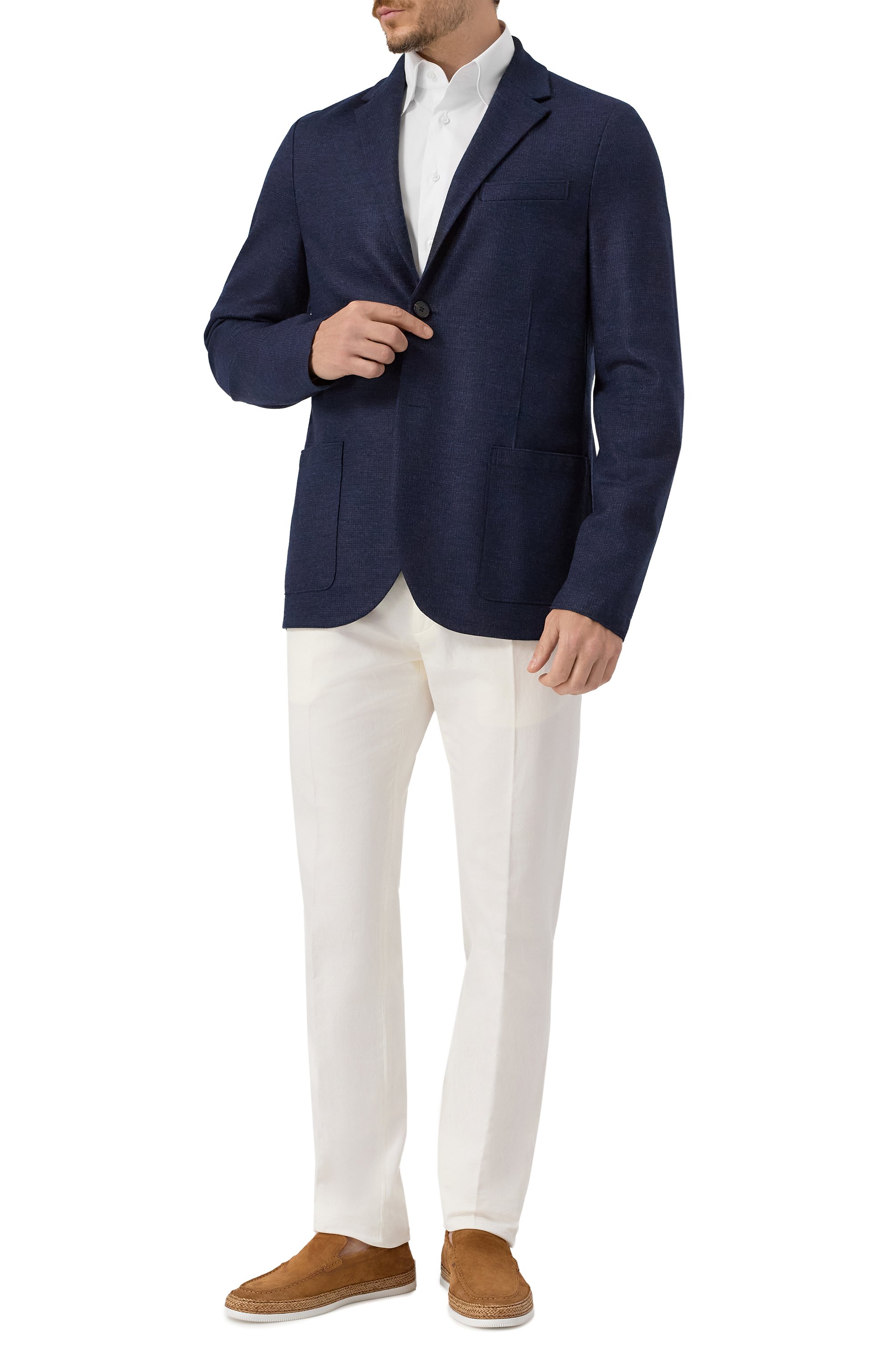 Хлопковая сорочка ZILLI белого цвета по цене 96550 руб., арт. CLAB03M010813037U, фото 2 Хлопковая сорочка ZILLI, арт. CLAB03M010813037U, фото 2