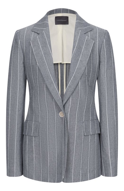 Жакет из хлопка и льна Lorena Antoniazzi P2635GA08A/5181 Голубой P2635GA08A/5181