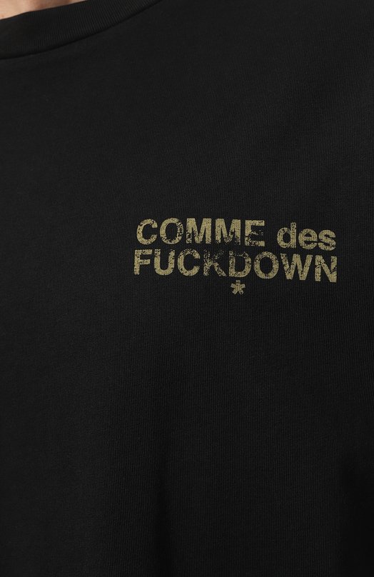 Хлопковая футболка Comme des Fuckdown CDFU2556 Чёрный  CDFU2556 Фото 5