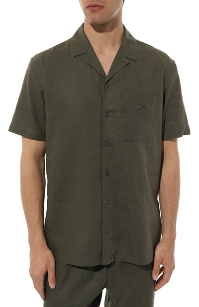 Рубашка изо льна и вискозы EMPORIO ARMANI, арт. 211880/4R467, фото 3
