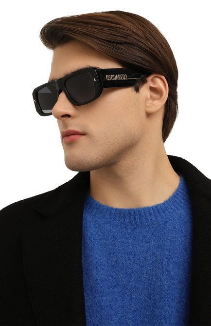 Мужские солнцезащитные очки DSQUARED2 черного цвета, арт. D20107 807 | Фото 2 (Региональные ограничения белый список (Axapta Mercury): Не проставлено; Нос: Не проставлено; Тип очков: �С/з; Кросс-КТ: С/з-мужское; Материал: Пластик; Оптика Гендер: оптика-мужское; Очки форма: Прямоугольные, Авиаторы)