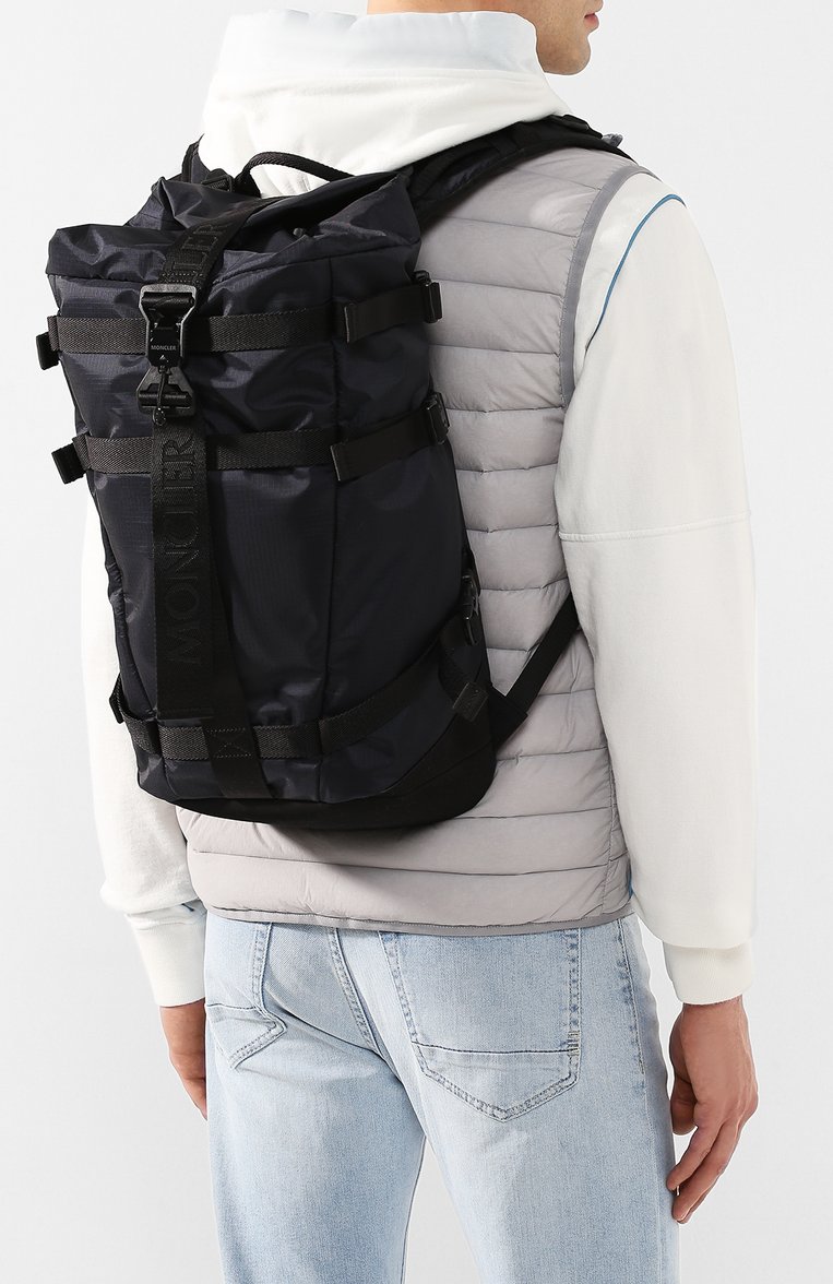 Мужской текстильный рюкзак MONCLER черного цвета, арт. F1-09A-5A703-10-02SB1 | Фото 2 (Материал: Текстиль; Размер: large; Сумки-технические: Рюкзаки - большие)