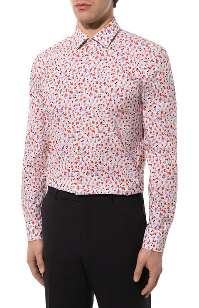 Хлопковая сорочка HUGO разноцветного цвета по цене 8870 руб., арт. 50490098, фото 4 Хлопковая сорочка HUGO, арт. 50490098, фото 4