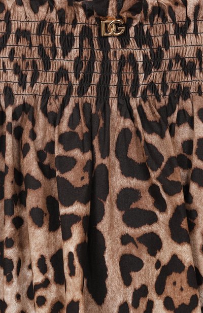 Хлопковый сарафан DOLCE & GABBANA леопардового цвета по цене 46600 руб., арт. L53DM9/HS5E3, фото 3 Хлопковый сарафан DOLCE & GABBANA, арт. L53DM9/HS5E3, фото 3