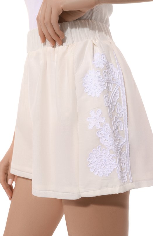 Шорты из хлопка и шелка Lila Eugenie 2526 Белый  2526 Фото 5