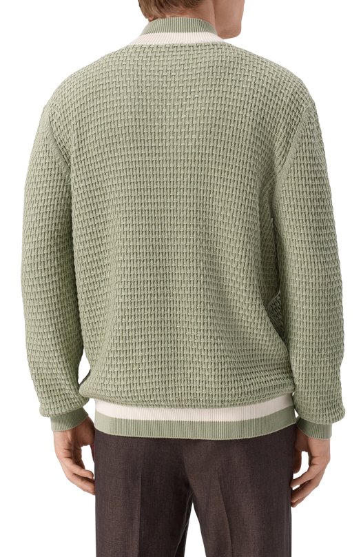 Хлопковый кардиган Kiton UMK065504 Зелёный  UMK065504 Фото 4