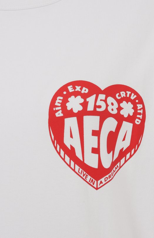 Хлопковая футболка AECA WHITE AWCMSSBDTTSST006C0.WHITE (M) Белый  AWCMSSBDTTSST006C0.WHITE (M) Фото 6