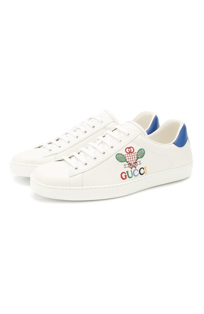 Кожаные кеды ace GUCCI, арт. 603696/AY070, фото 1
