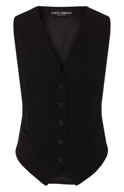 Женский жилет из смеси шерсти и шелка DOLCE & GABBANA, арт. F79H5T/FUCC6