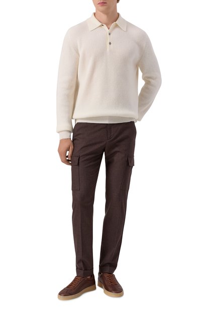 Брюки-карго из шерсти и кашемира MARCO PESCAROLO темно-коричневого цвета по цене 76900 руб., арт. T0R/5229, фото 2 Брюки-карго из шерсти и кашемира MARCO PESCAROLO, арт. T0R/5229, фото 2