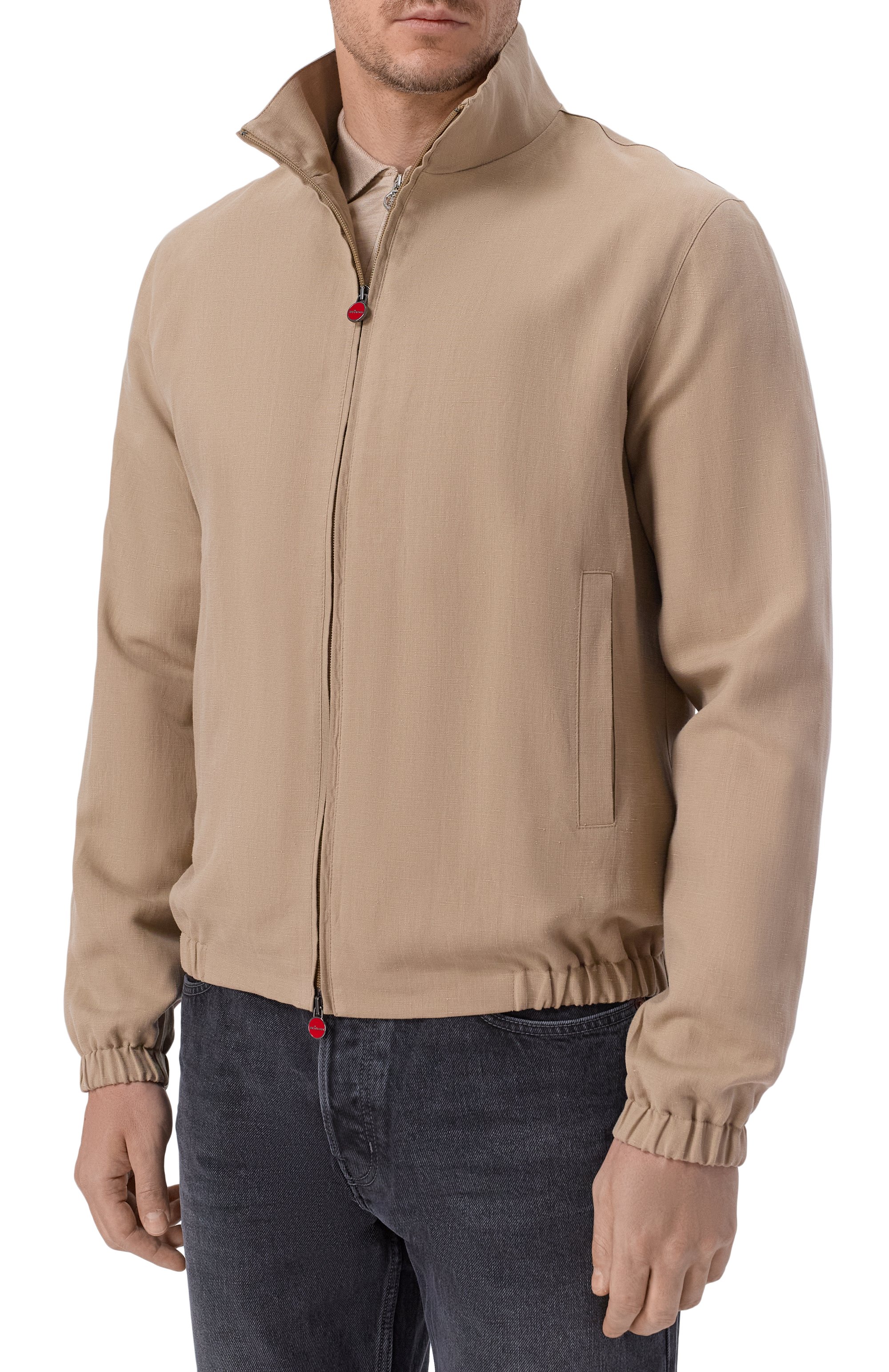 Бомбер из шелка и льна KITON, арт. UW2407V0848H, фото 3