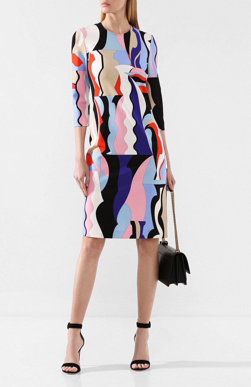 Платье из вискозы EMILIO PUCCI фиолетового цвета по цене 94150 руб., арт. 9RRH01/9R746, фото 2 Платье из вискозы EMILIO PUCCI, арт. 9RRH01/9R746, фото 2