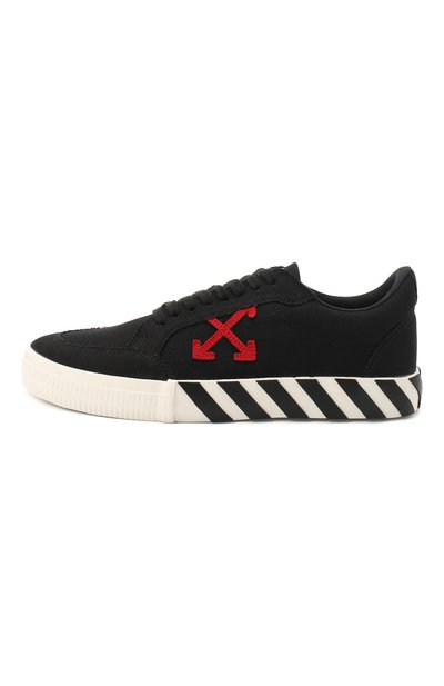 Текстильные кеды vulcanized OFF-WHITE черного цвета по цене 21050 руб., арт. 0MIA085E20FAB0011025, фото 3 Текстильные кеды vulcanized OFF-WHITE, арт. 0MIA085E20FAB0011025, фото 3