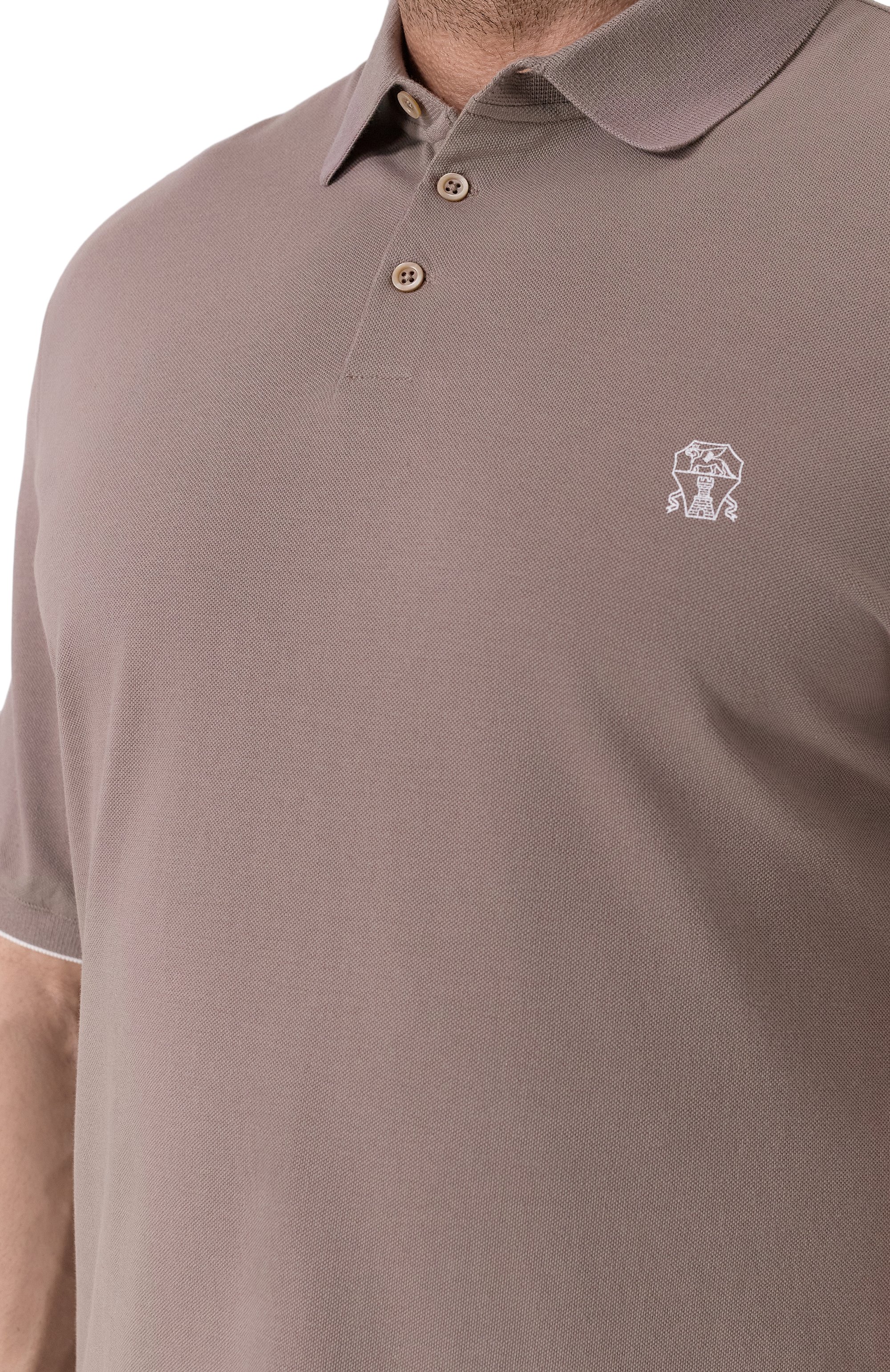 Хлопковое поло BRUNELLO CUCINELLI, арт. ME8548788W, фото 5