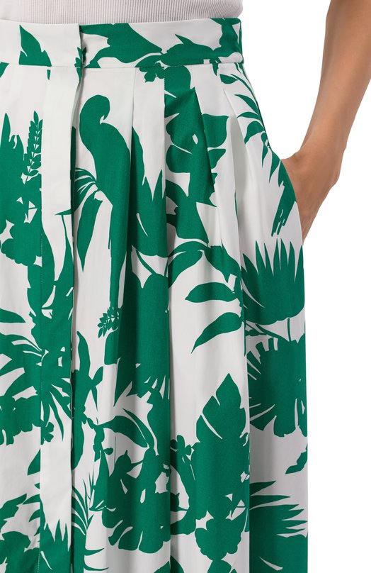 Хлопковая юбка Max Mara Studio ID0NE0 Зелёный  ID0NE0 Фото 5
