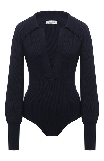 Женское боди NANUSHKA, арт. AZHA_NAVY_RECYCLED CASHMERE KNIT