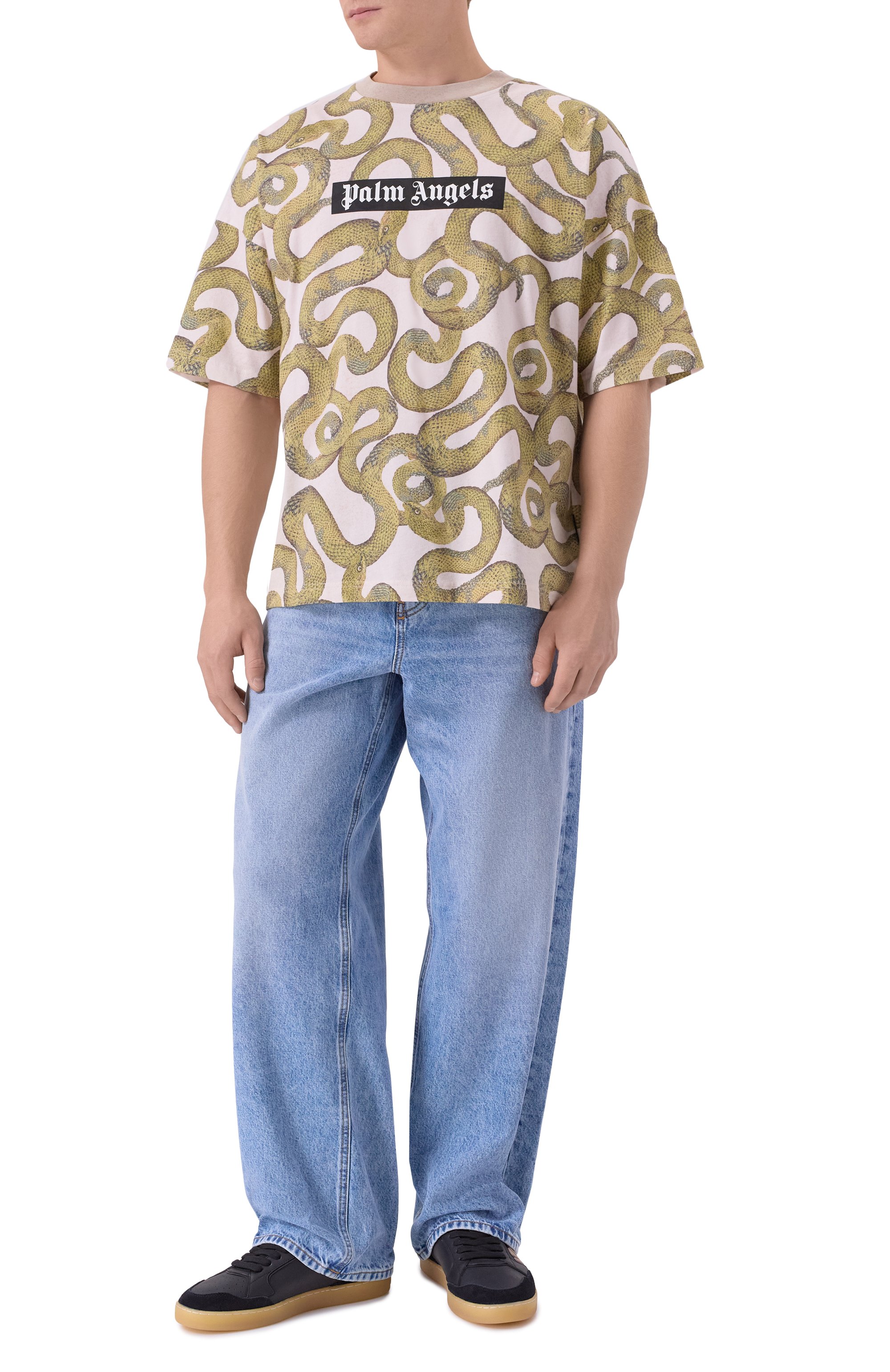 Хлопковая футболка PALM ANGELS, арт. PMAA10DF25JER004, фото 2