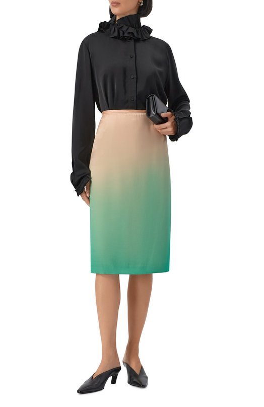 Блузка из вискозы Jil Sander J01DL0163/J65022 Чёрный  J01DL0163/J65022 Фото 2