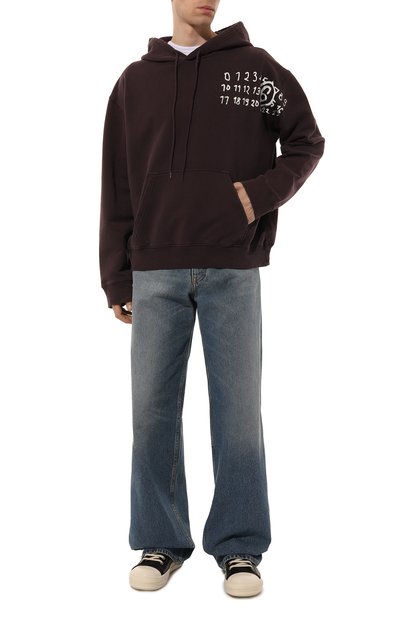 Хлопковое худи MM6 фиолетового цвета по цене 59450 руб., арт. SH2GU0012/M25004, фото 2 Хлопковое худи MM6, арт. SH2GU0012/M25004, фото 2