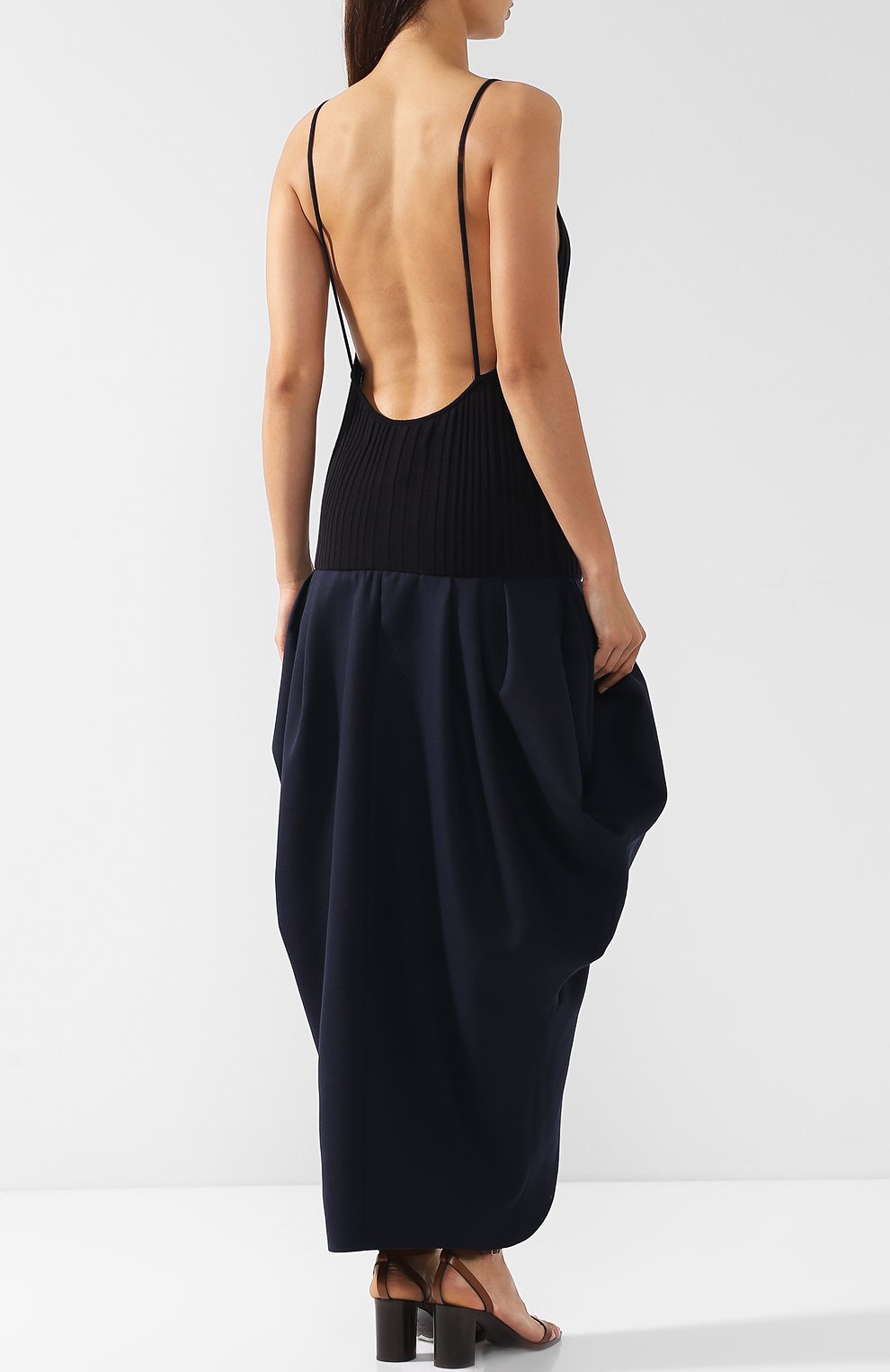 Однотонное хлопковое платье с открытой спиной JACQUEMUS, арт. 181DR16, фото 4